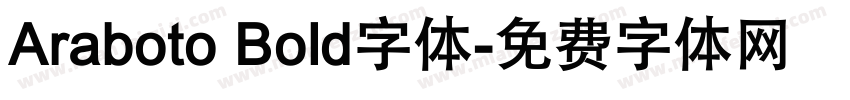 Araboto Bold字体字体转换